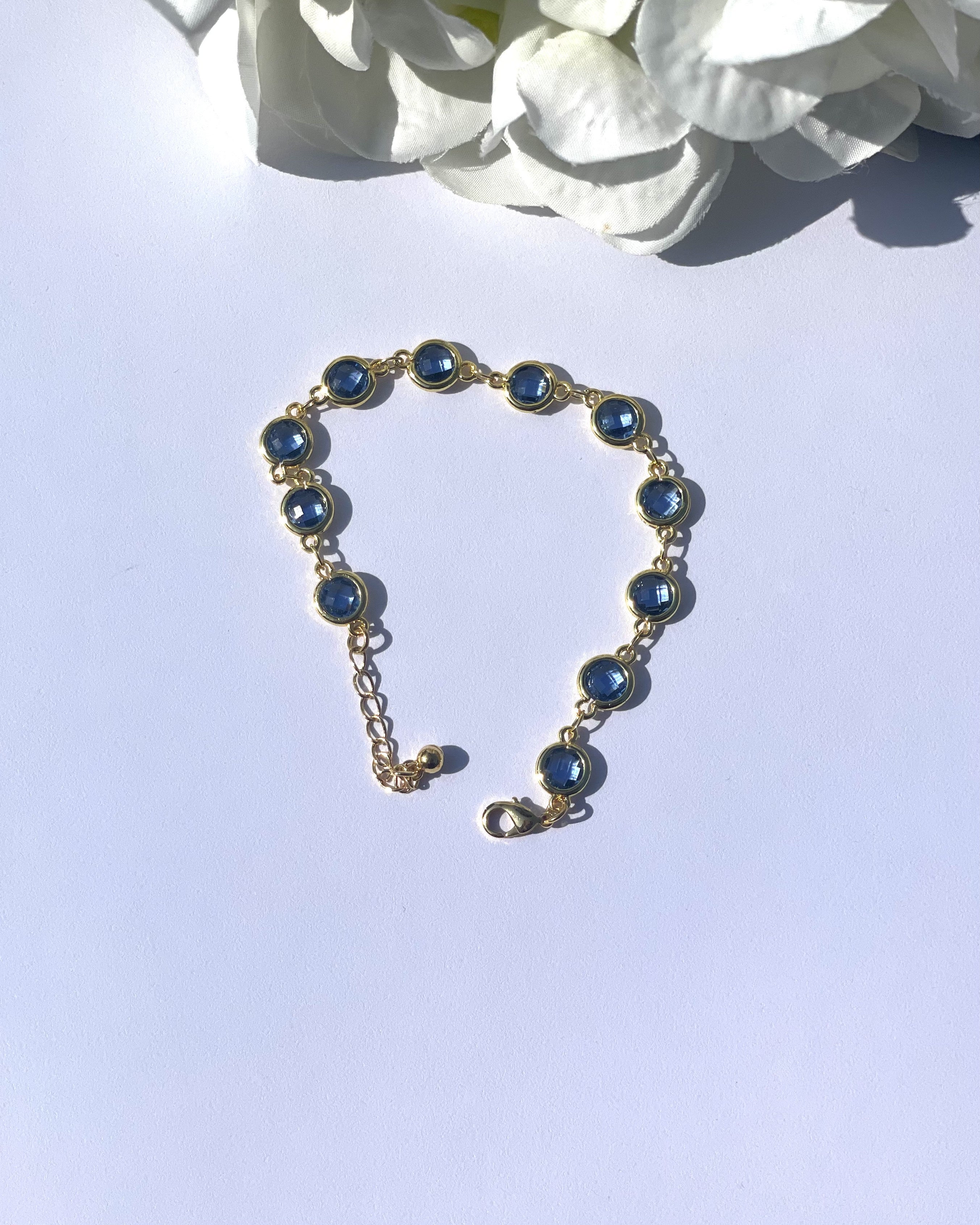 Tangier Bracelet - Gold/Clear Blue