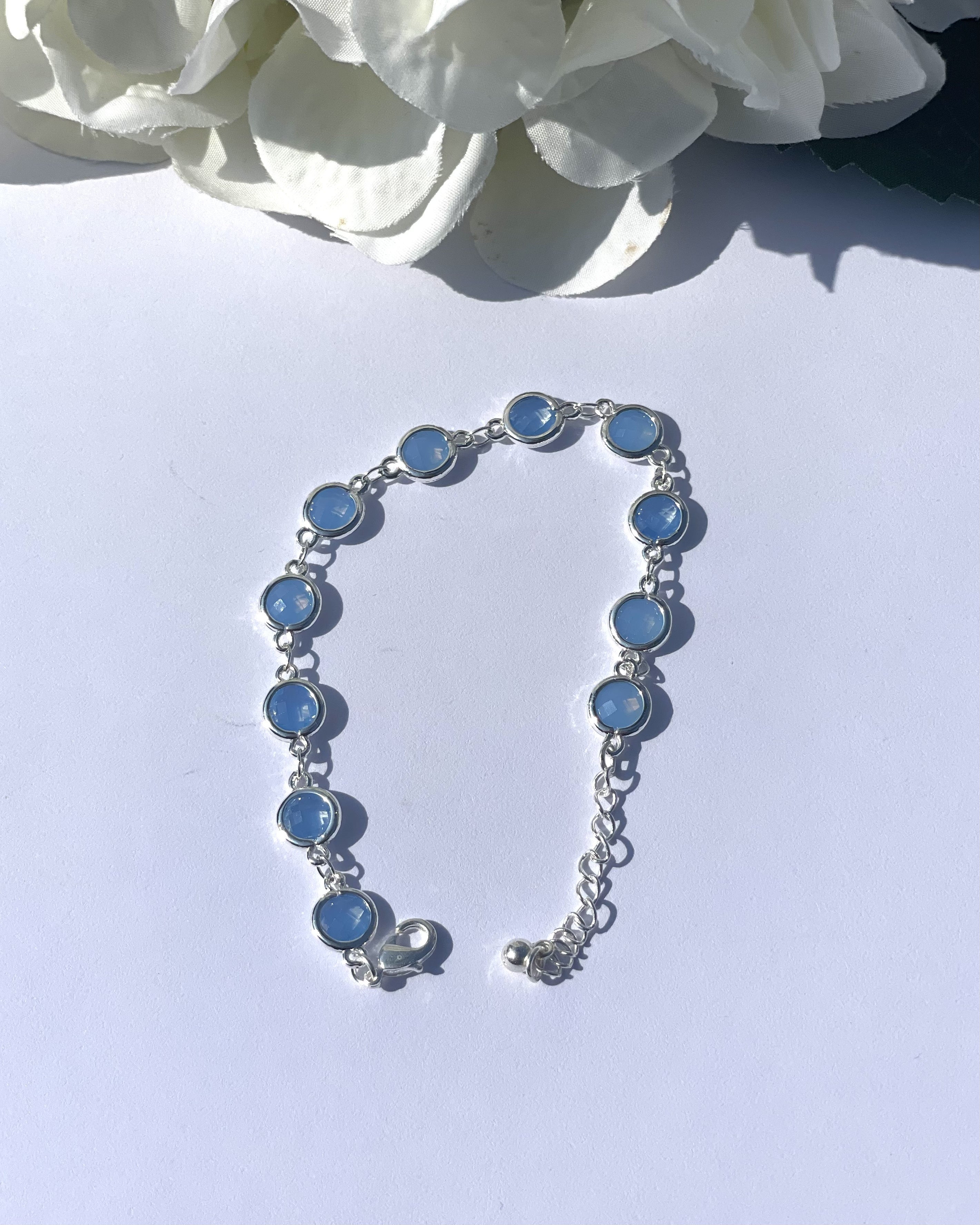 Tangier Bracelet - Silver/Sky Blue
