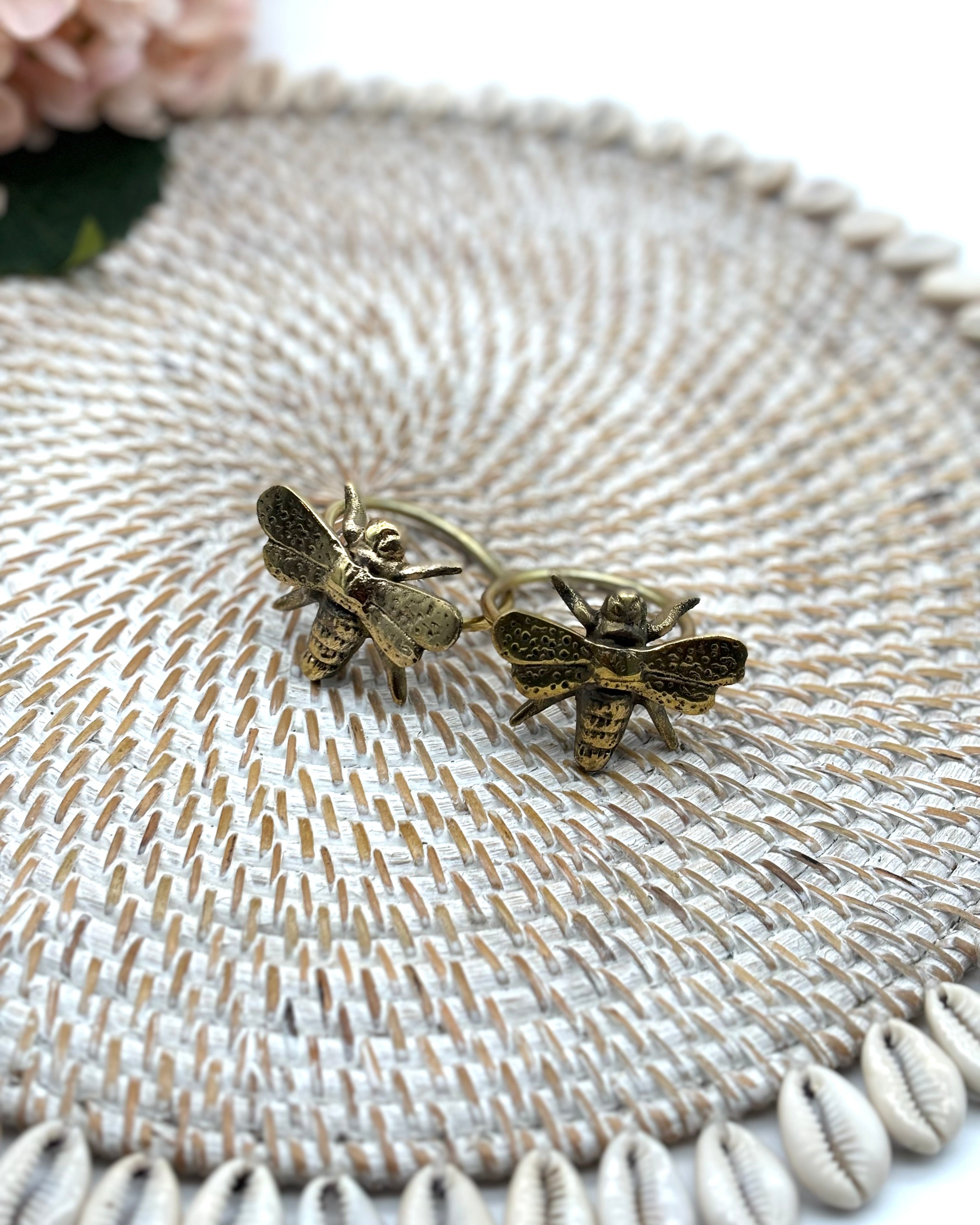 Bee Napkin Rings - Set of 2