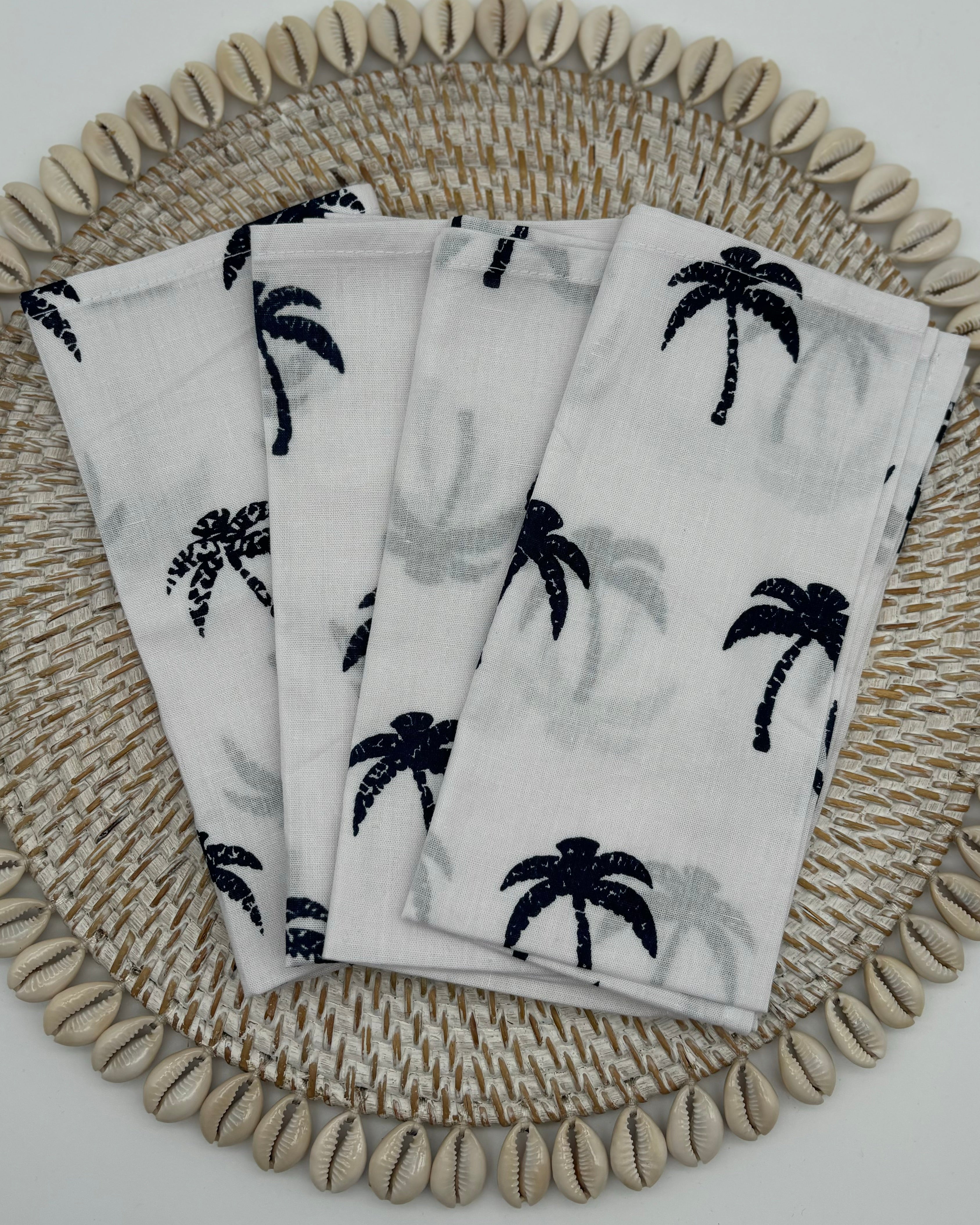 Napkins - Navy Palm Tree (Set of 4)