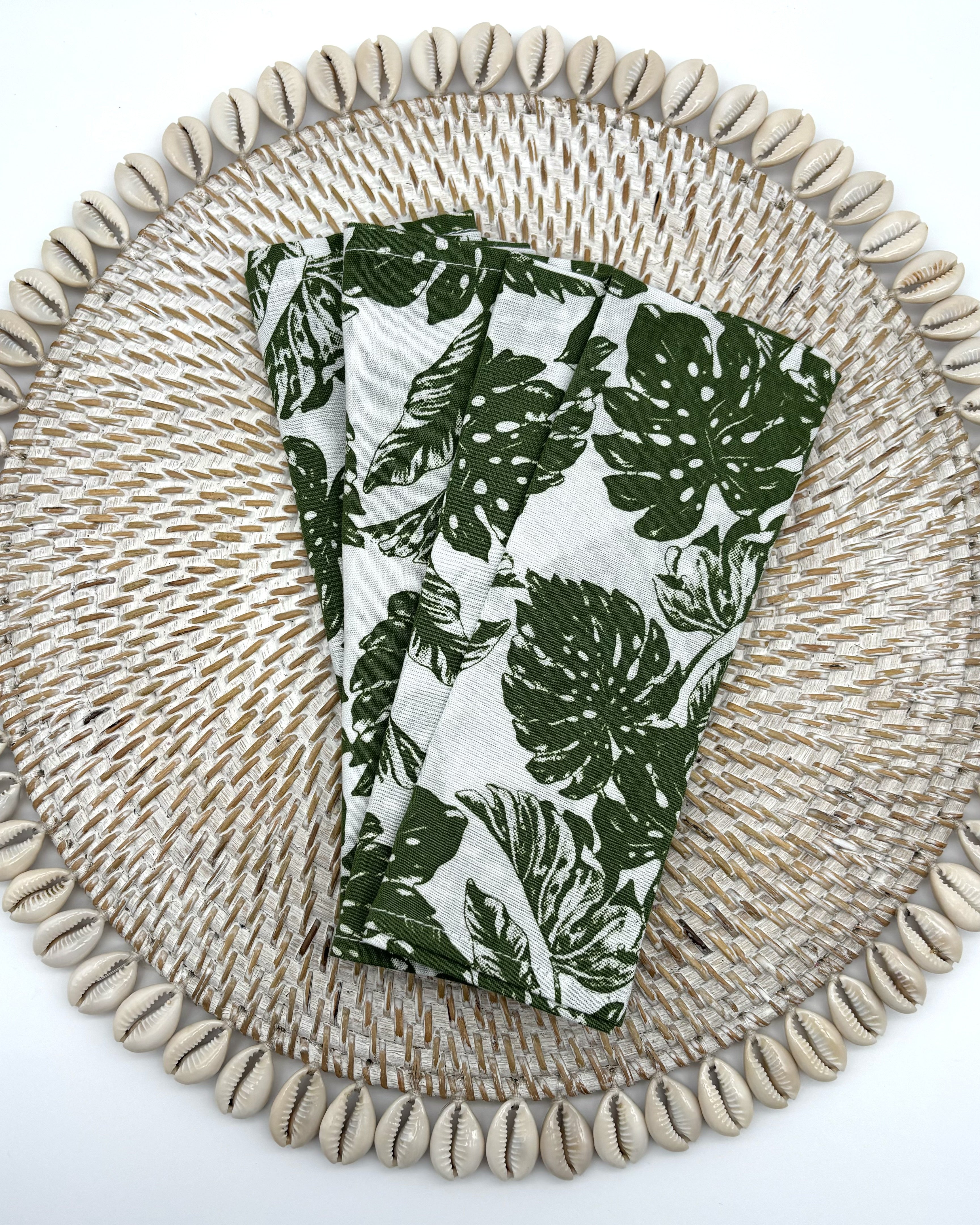 Napkins - Green Tropical Leaf (Set of 4)