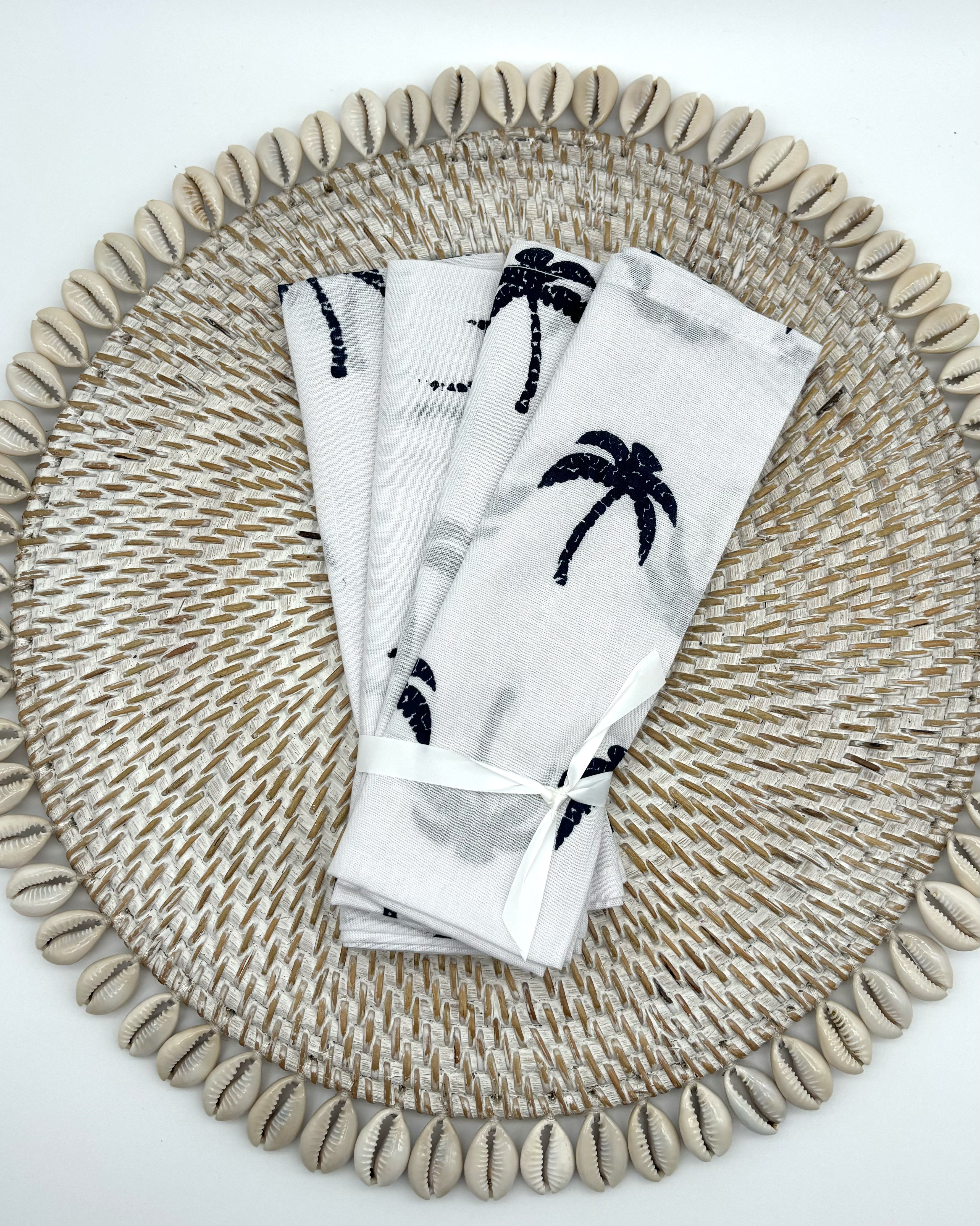 Napkins - Navy Palm Tree (Set of 4)