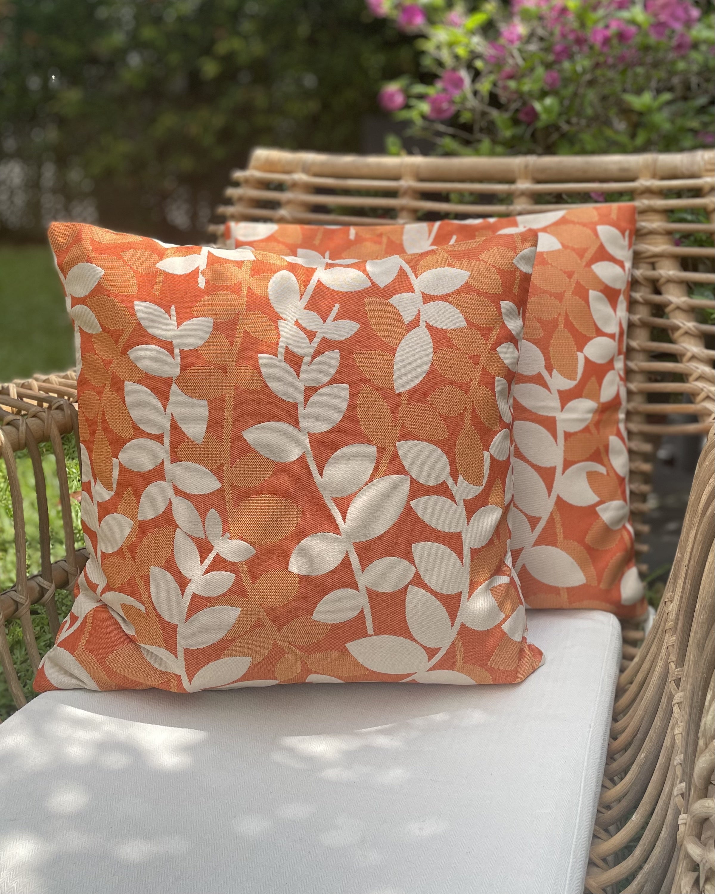 Palermo Outdoor Cushion Cover - Orange Branch