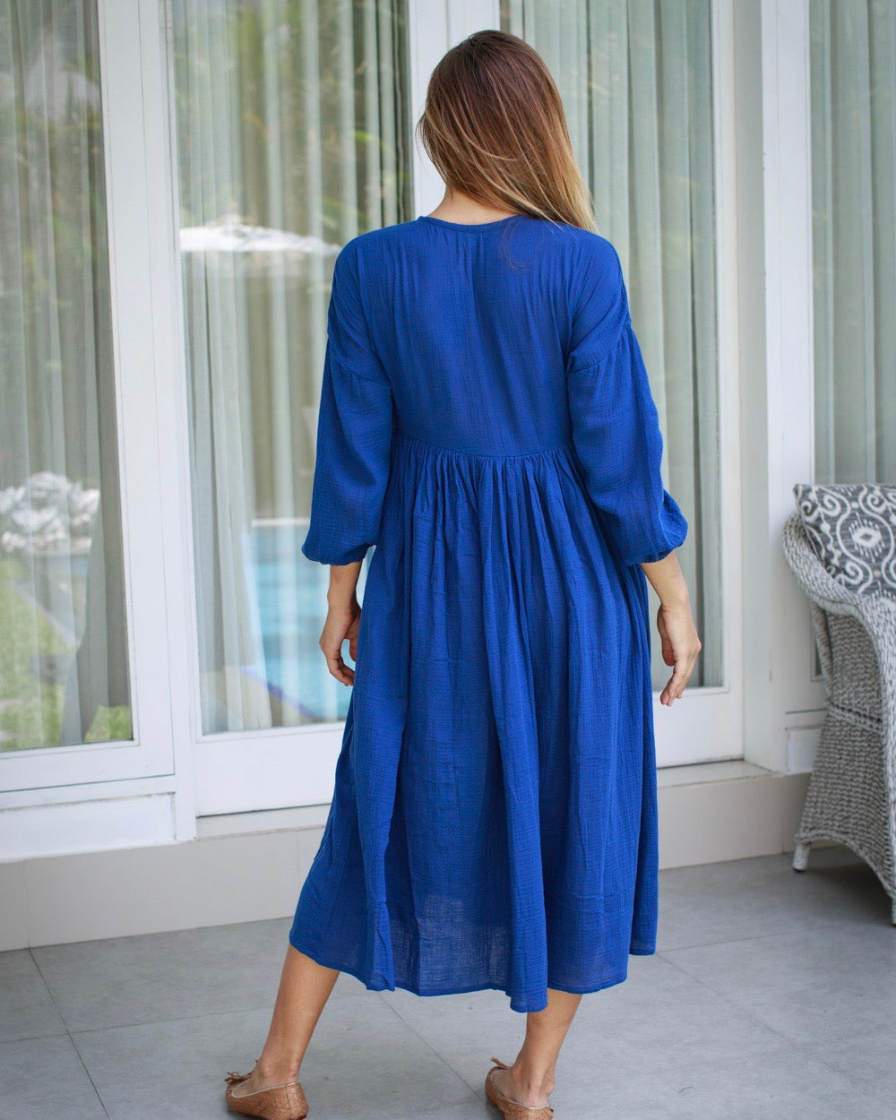 Pearla Dress - Indigo Cotton
