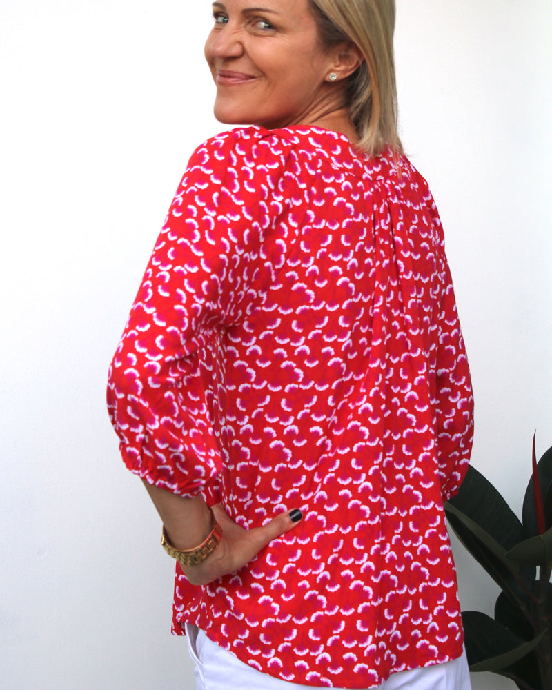 Pippa Top - Red Ginkgo