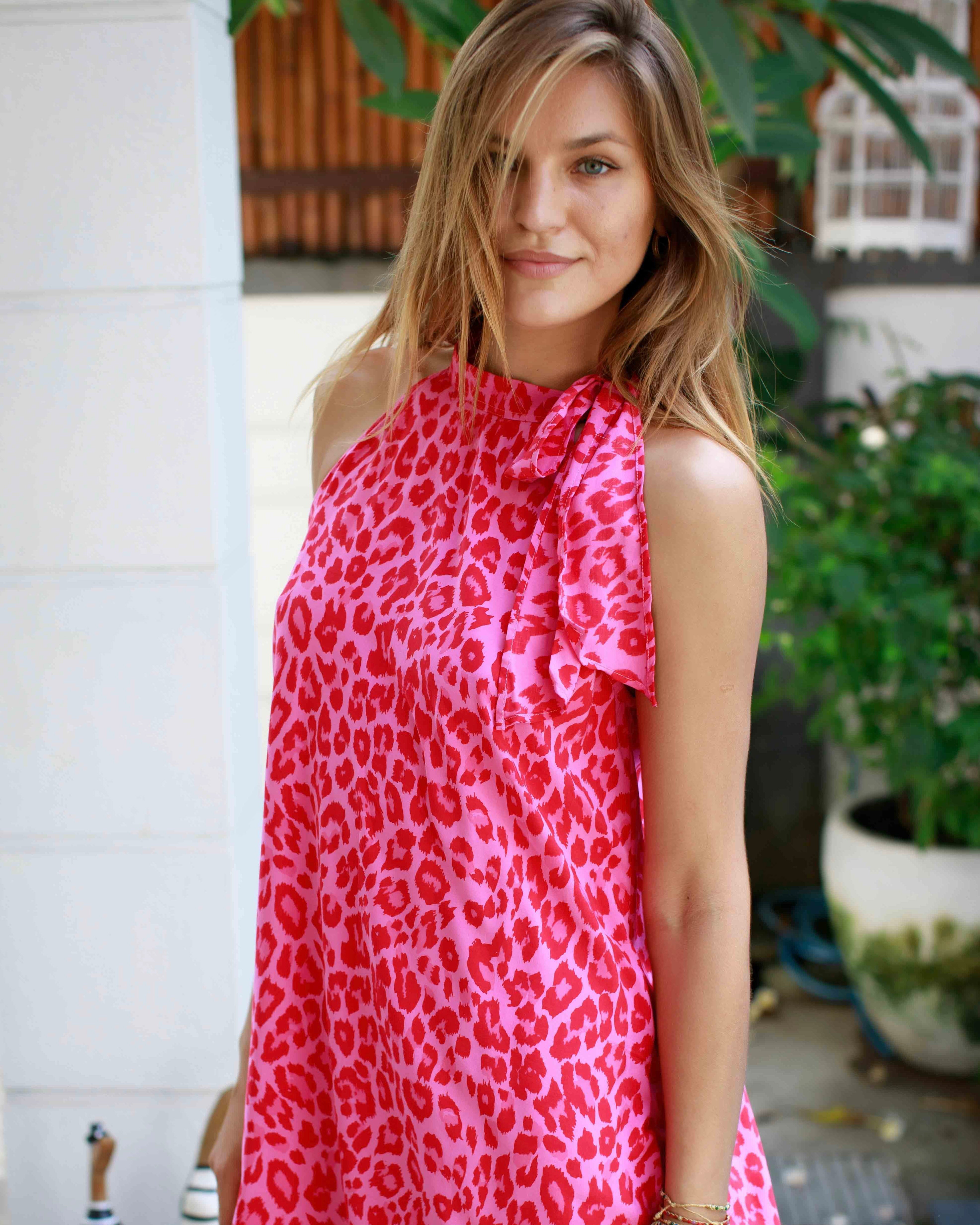 Ruby Dress - Hot Pink Leopard