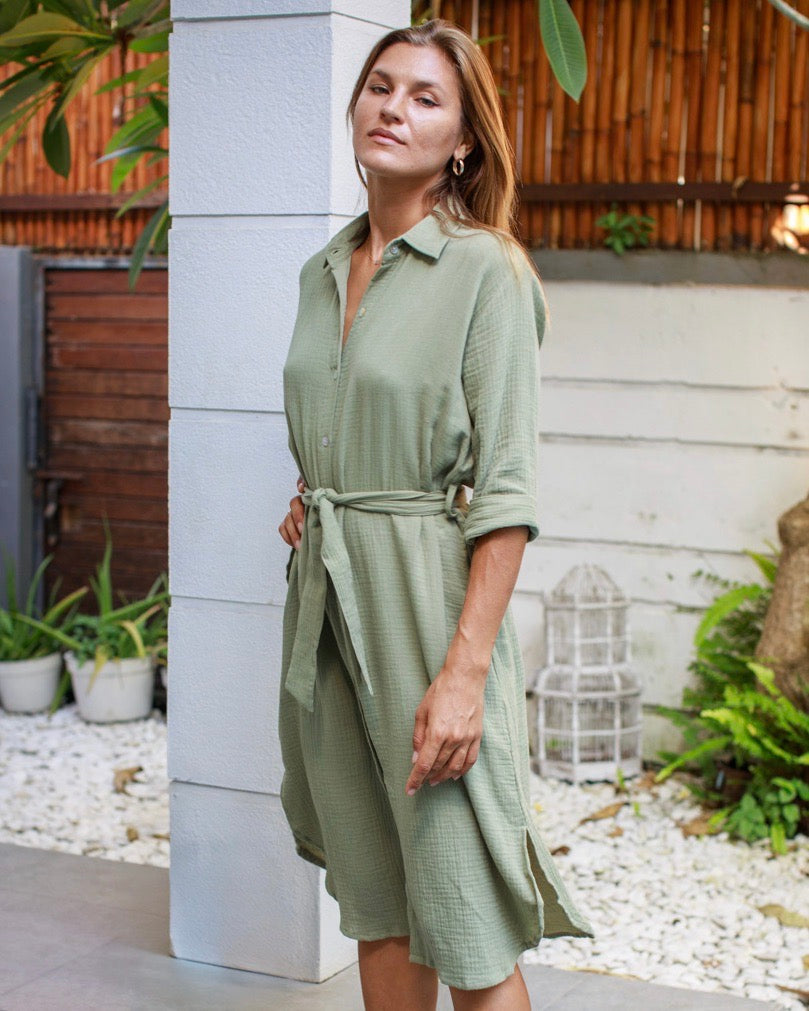 Sadie Dress - Khaki
