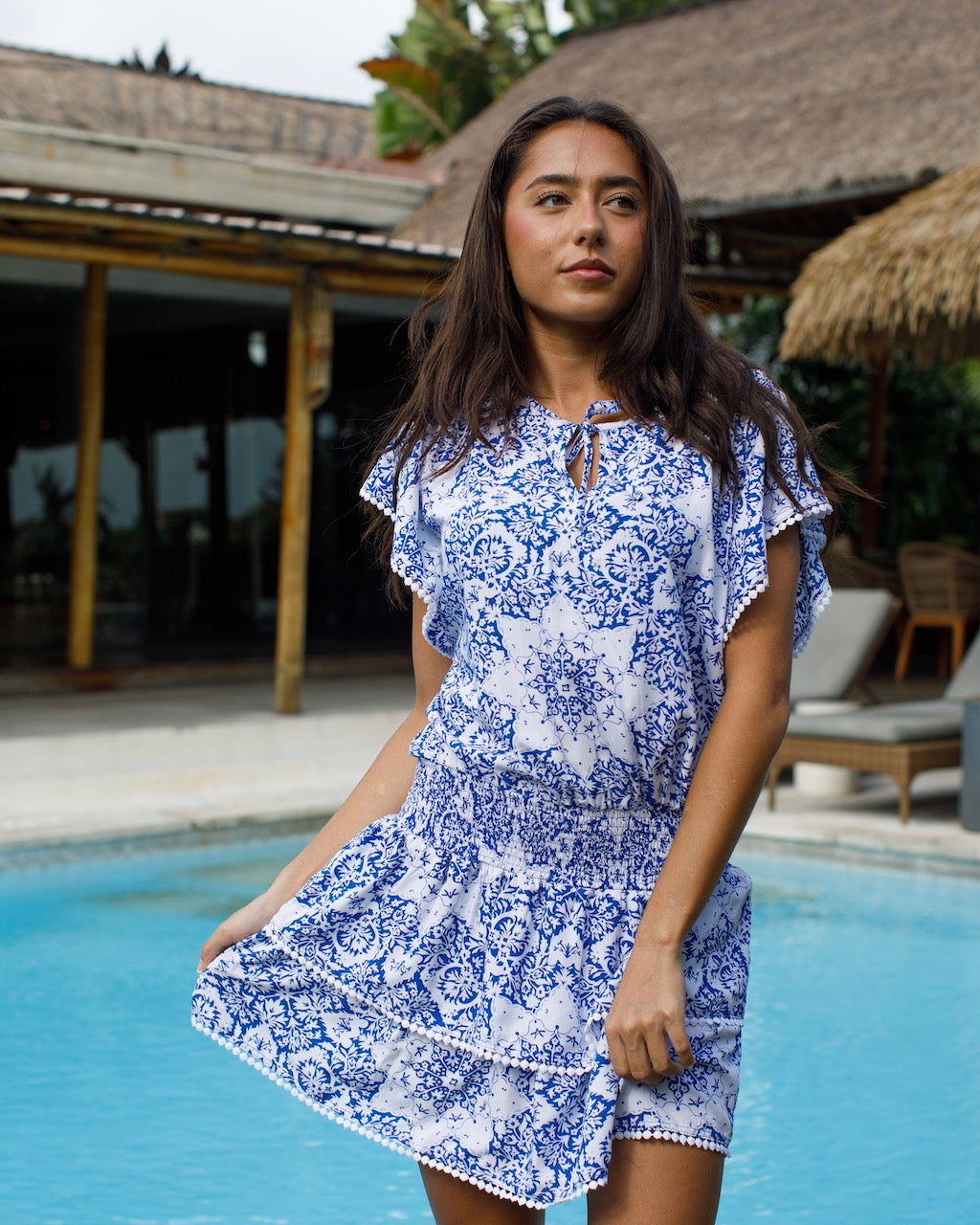 Saffie Kaftan - Blue China