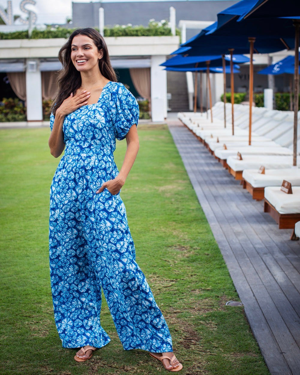Sasha Jumpsuit - Blue Urchin