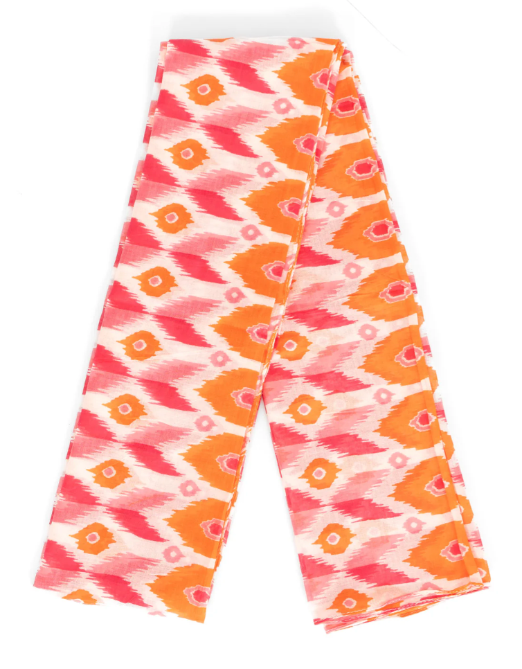Pink/Orange Ikat Scarf