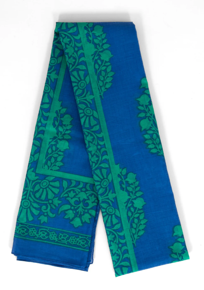 Blue/Green Leaf Scarf