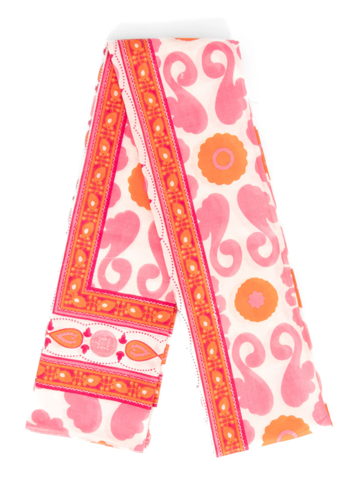 Pink/Orange Flower Scarf