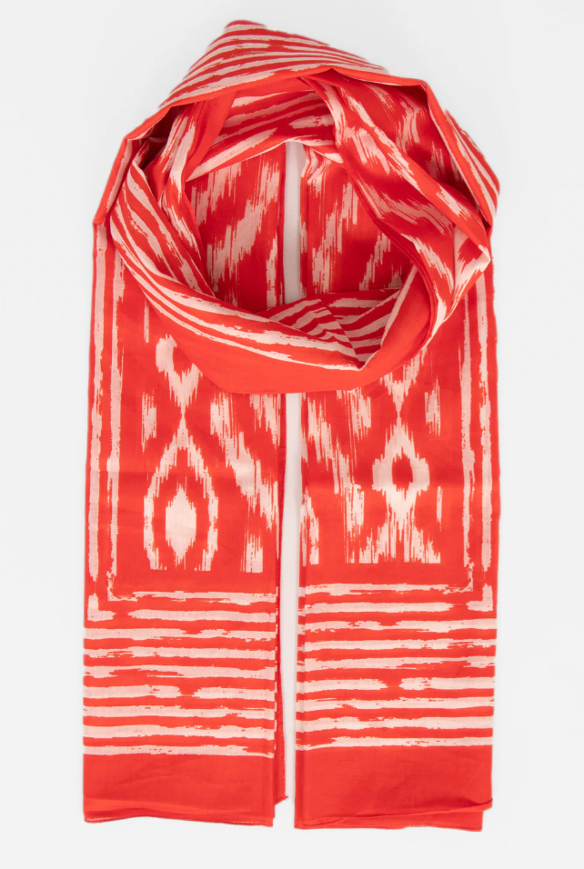 Red Aztec Scarf