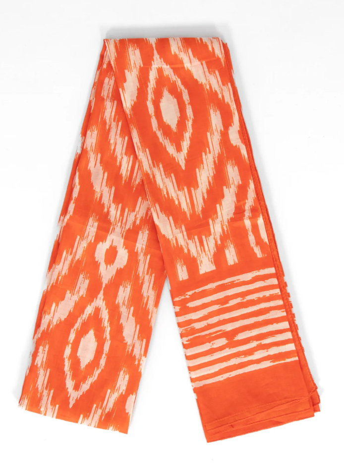 Orange Aztec Scarf