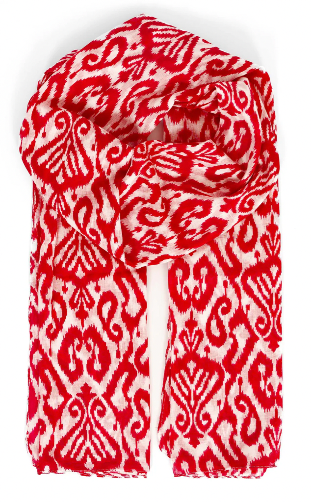 Red Damask Scarf
