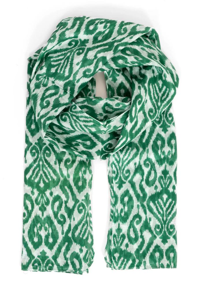 Green Damask Scarf