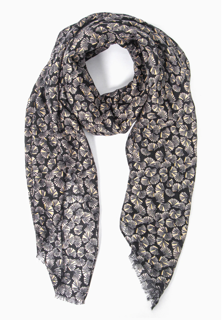 Black Fan Scarf