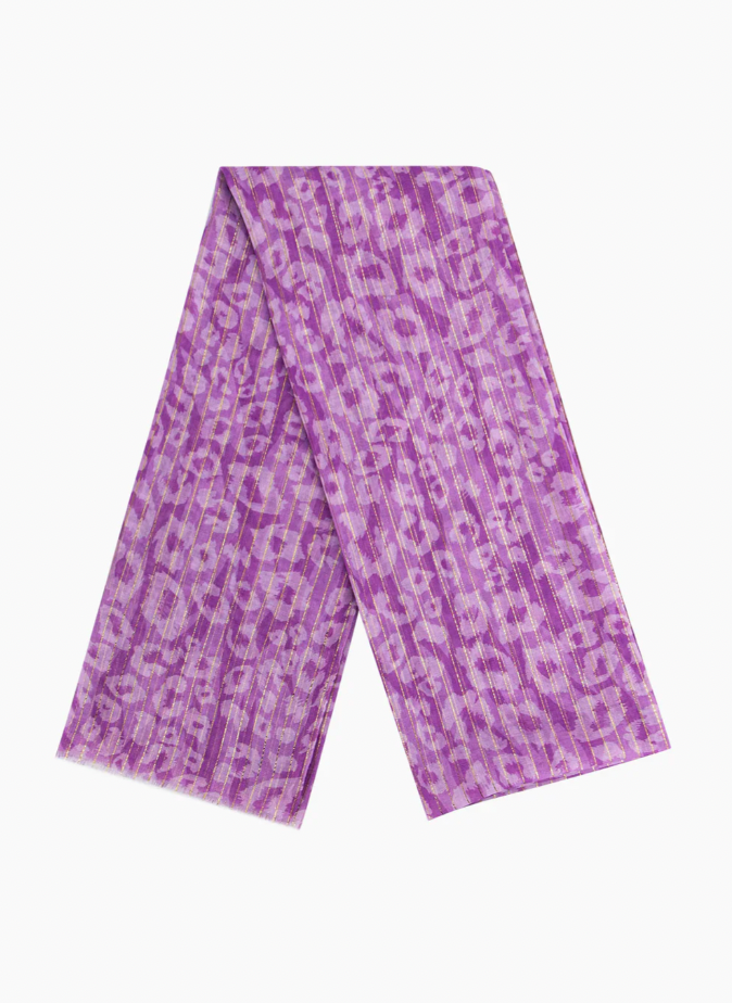 Lilac Leopard Scarf
