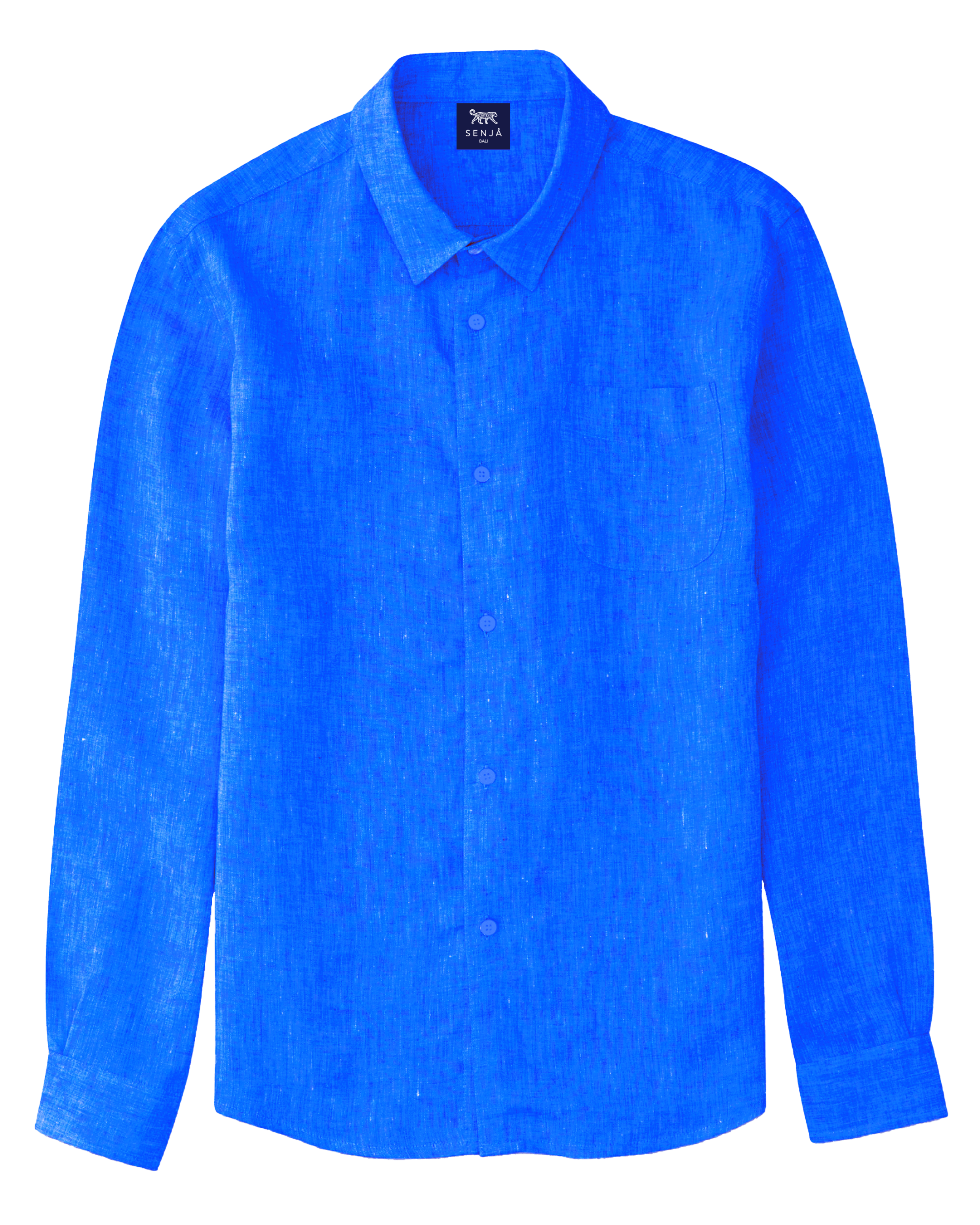 Mustique Men's Linen Shirt - Lapis
