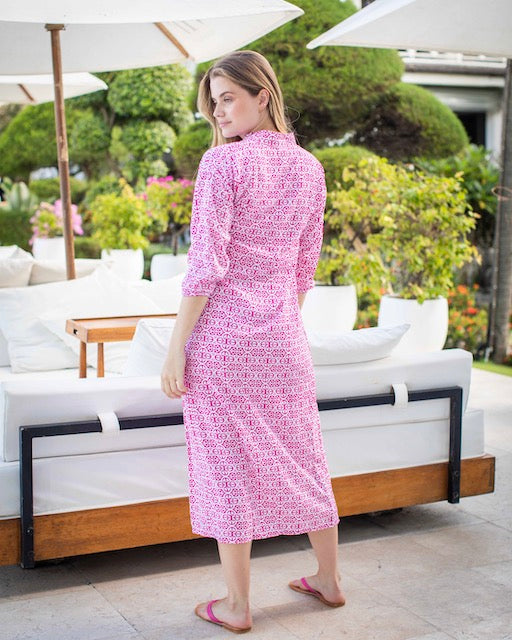 Sicily Dress - Fuchsia Clove