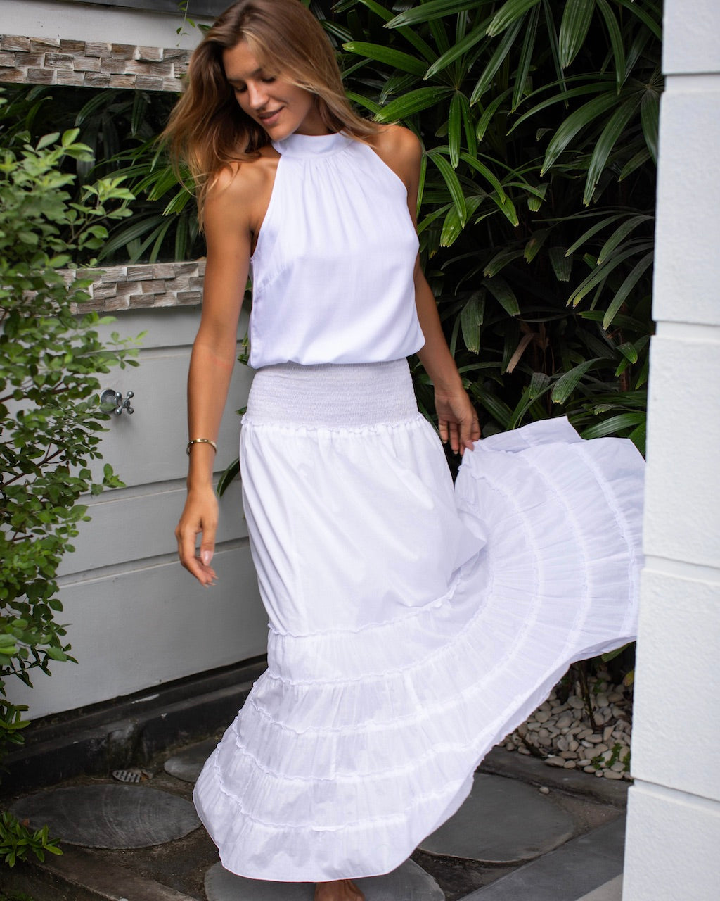 St Tropez Dress/Skirt - White Cotton