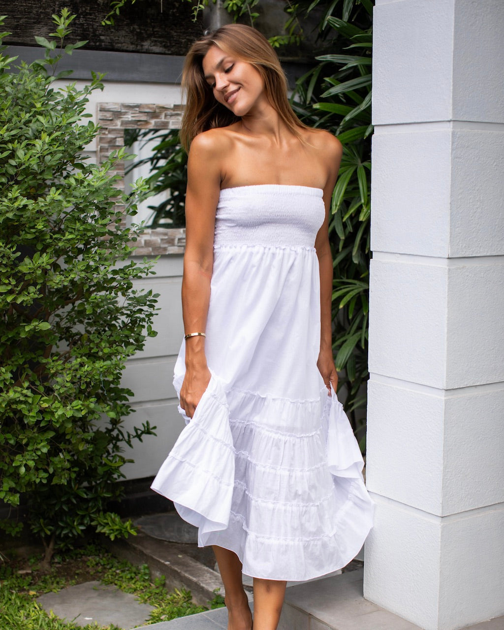 St Tropez Dress/Skirt - White Cotton