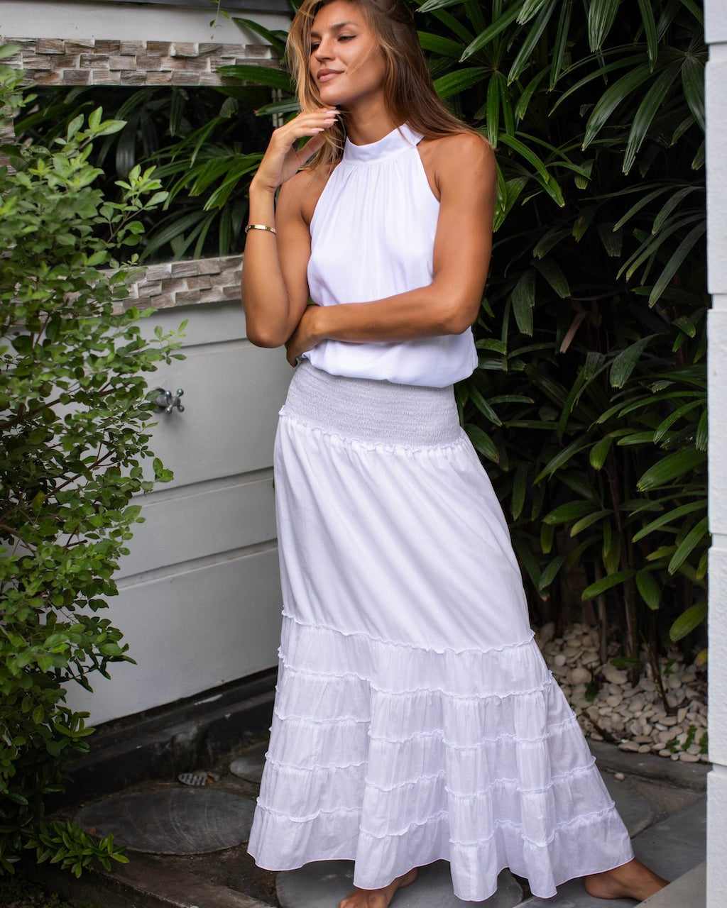 St Tropez Dress/Skirt - White Cotton