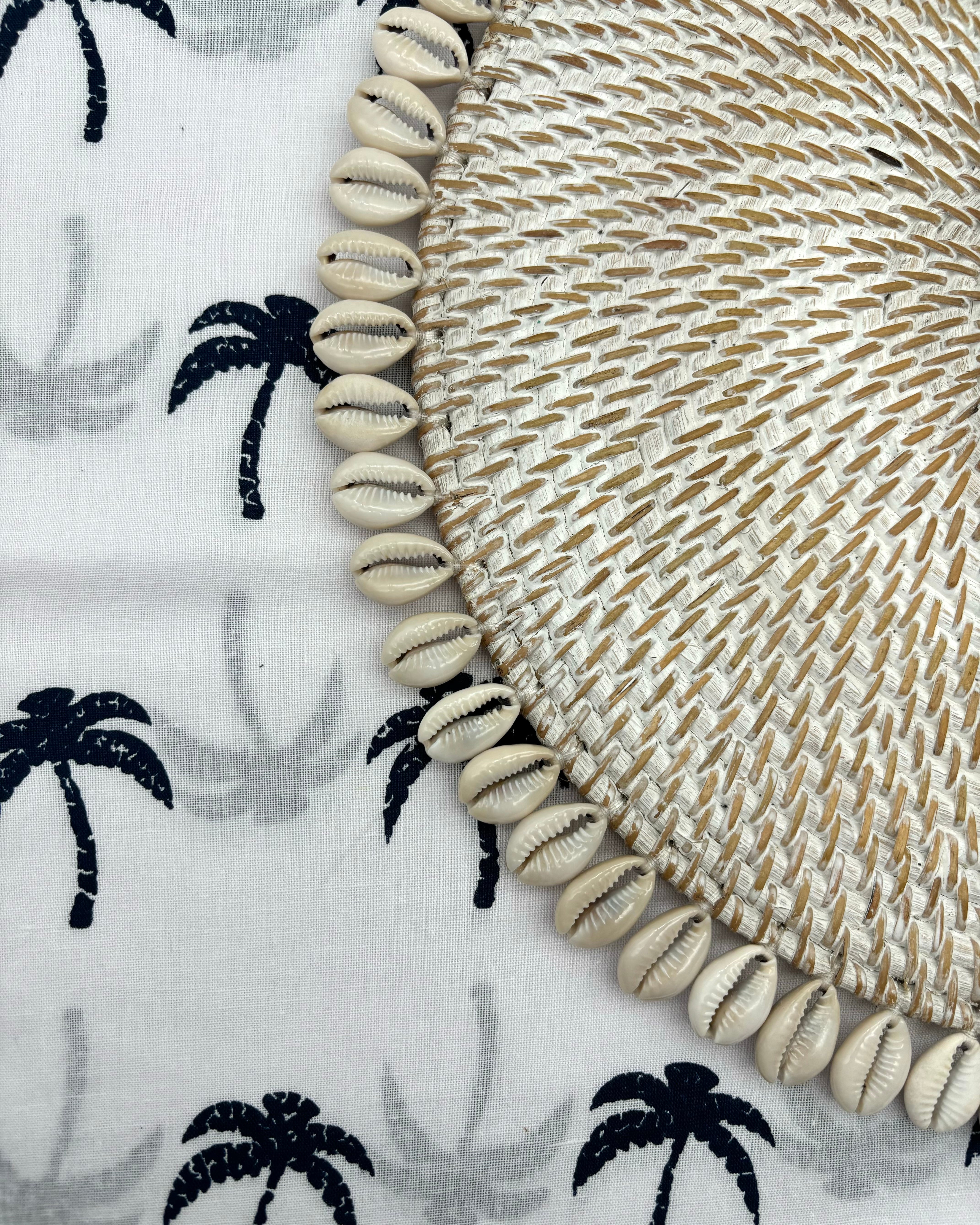 Table Runner - Navy Palm Tree