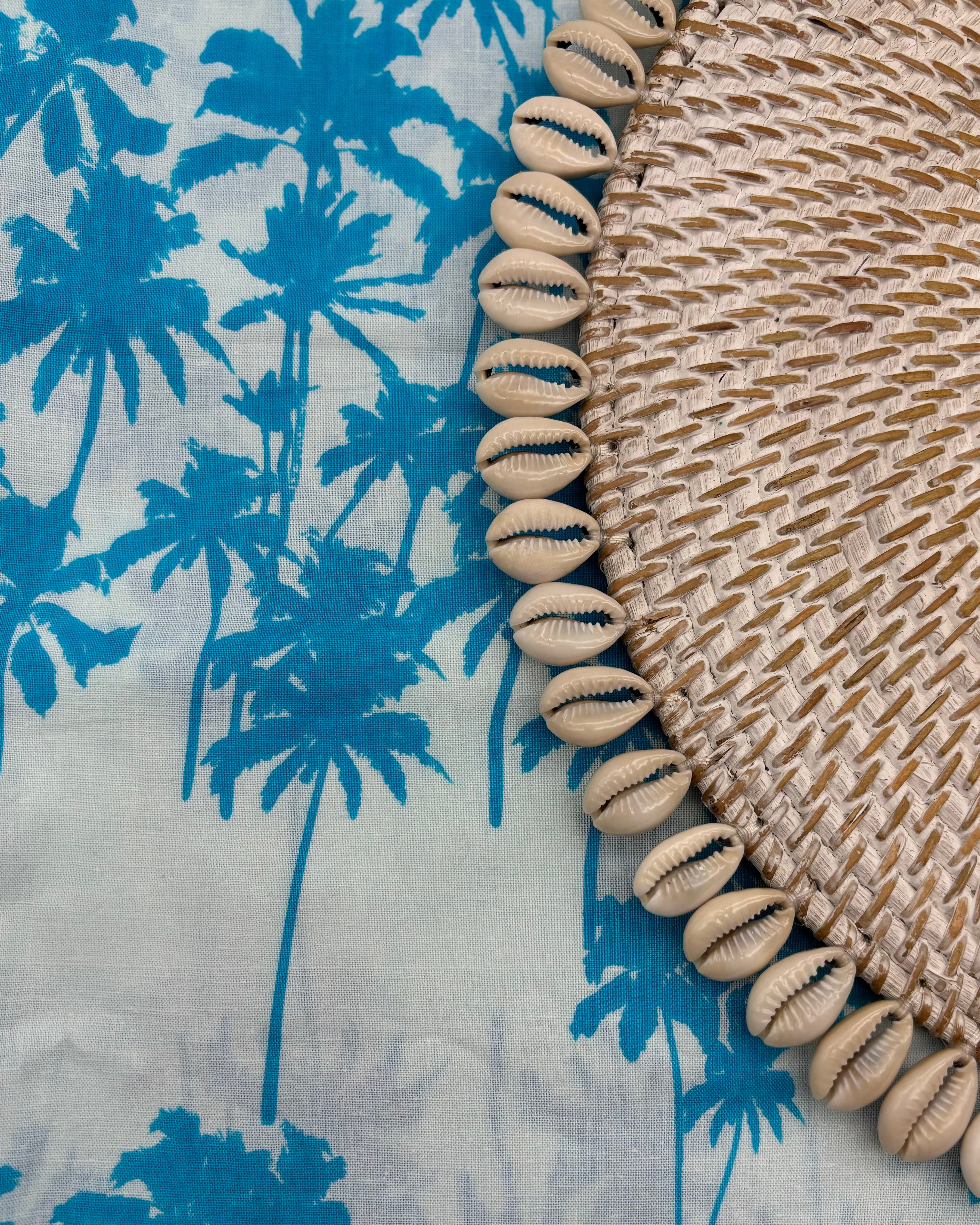 Table Runner - Turquoise Palm Tree