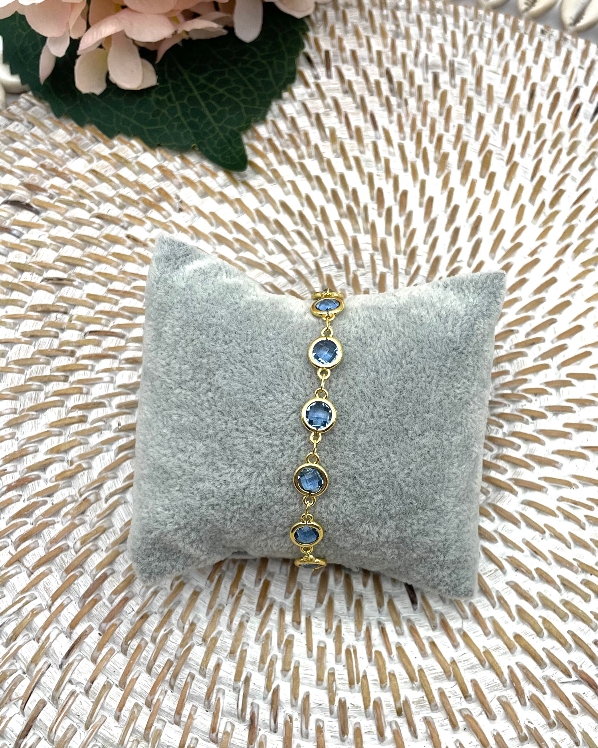 Tangier Bracelet - Gold/Clear Blue