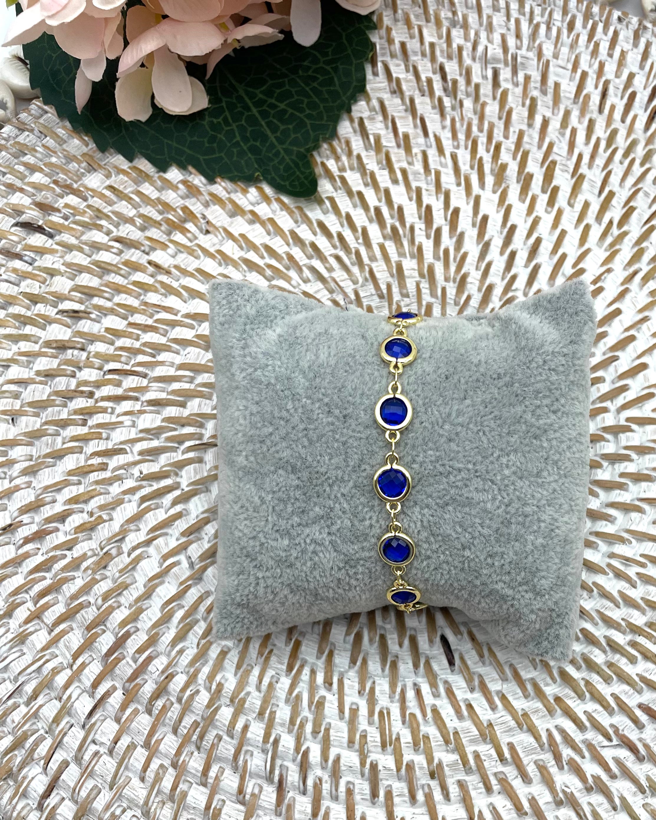 Tangier Bracelet - Gold/Clear Blue