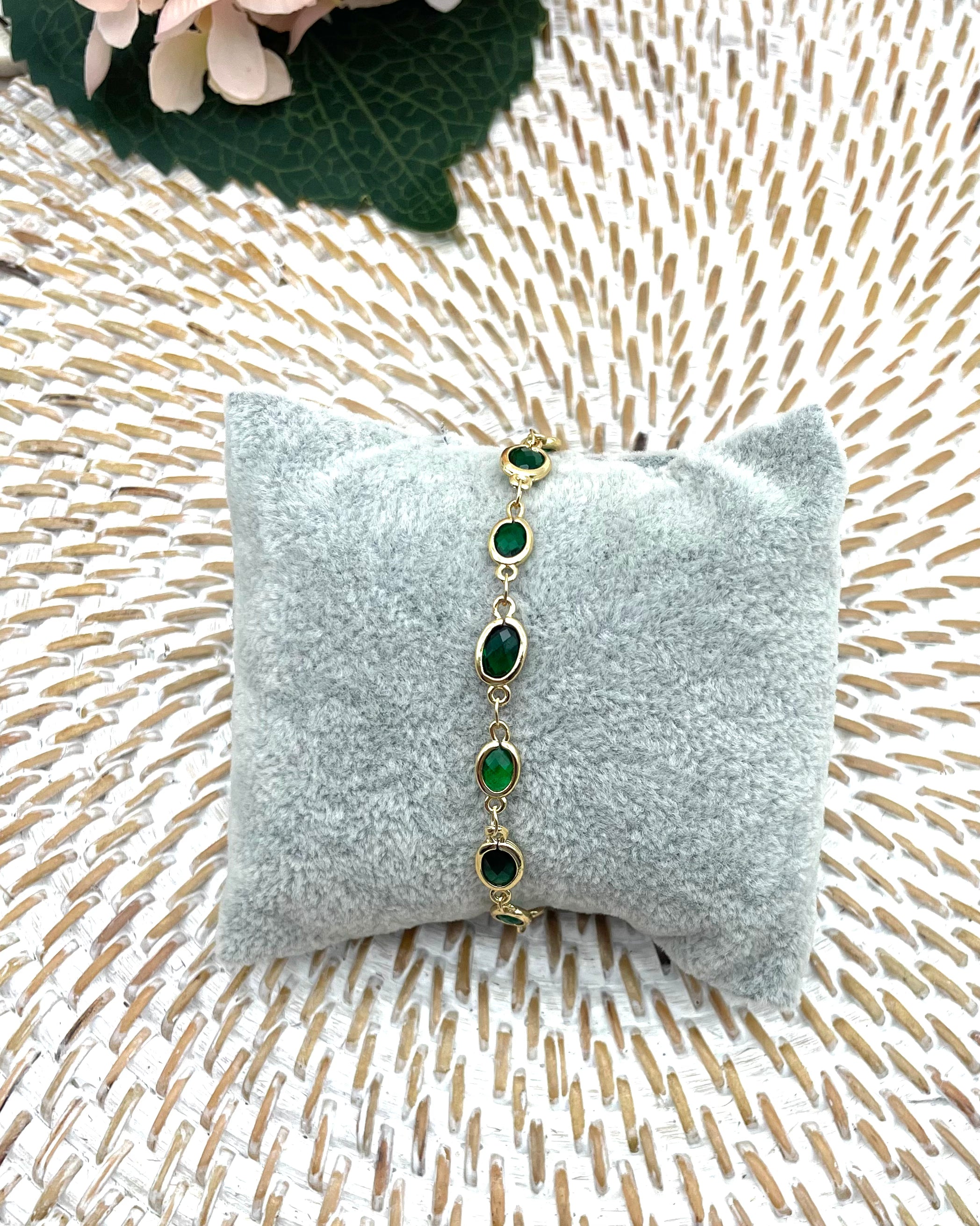 Tangier Bracelet - Gold/Emerald