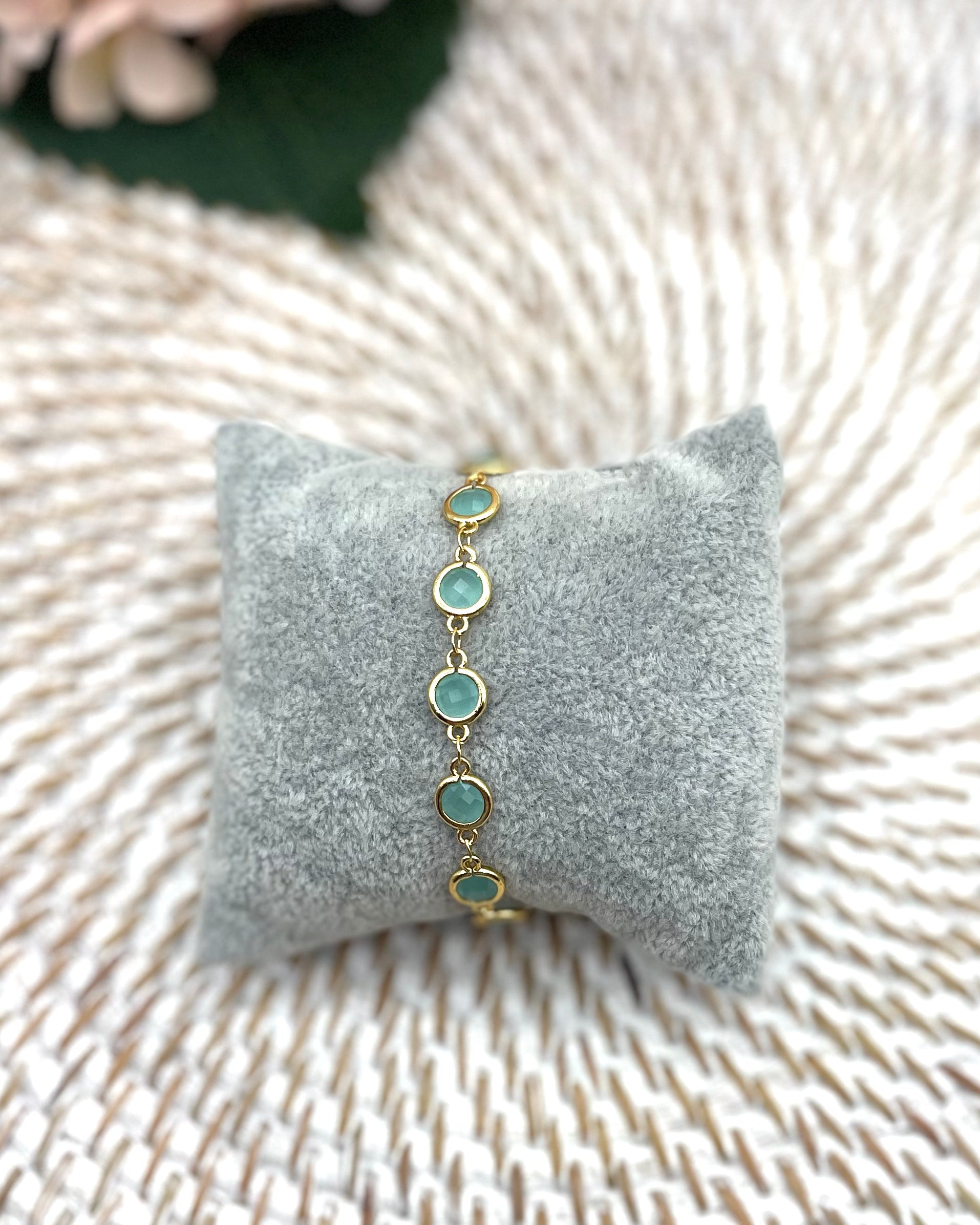 Tangier Bracelet - Gold/Sage Green