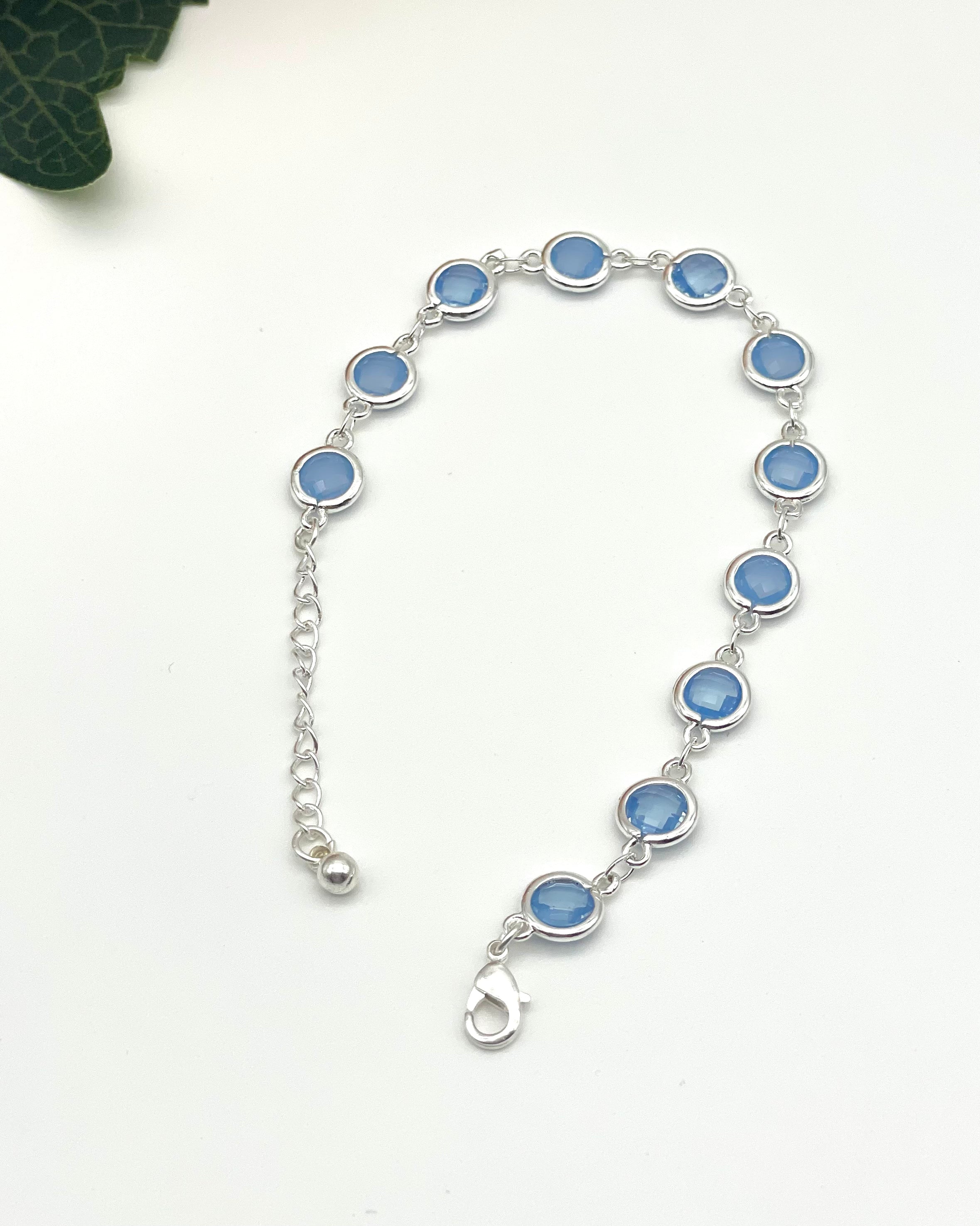 Tangier Bracelet - Silver/Sky Blue