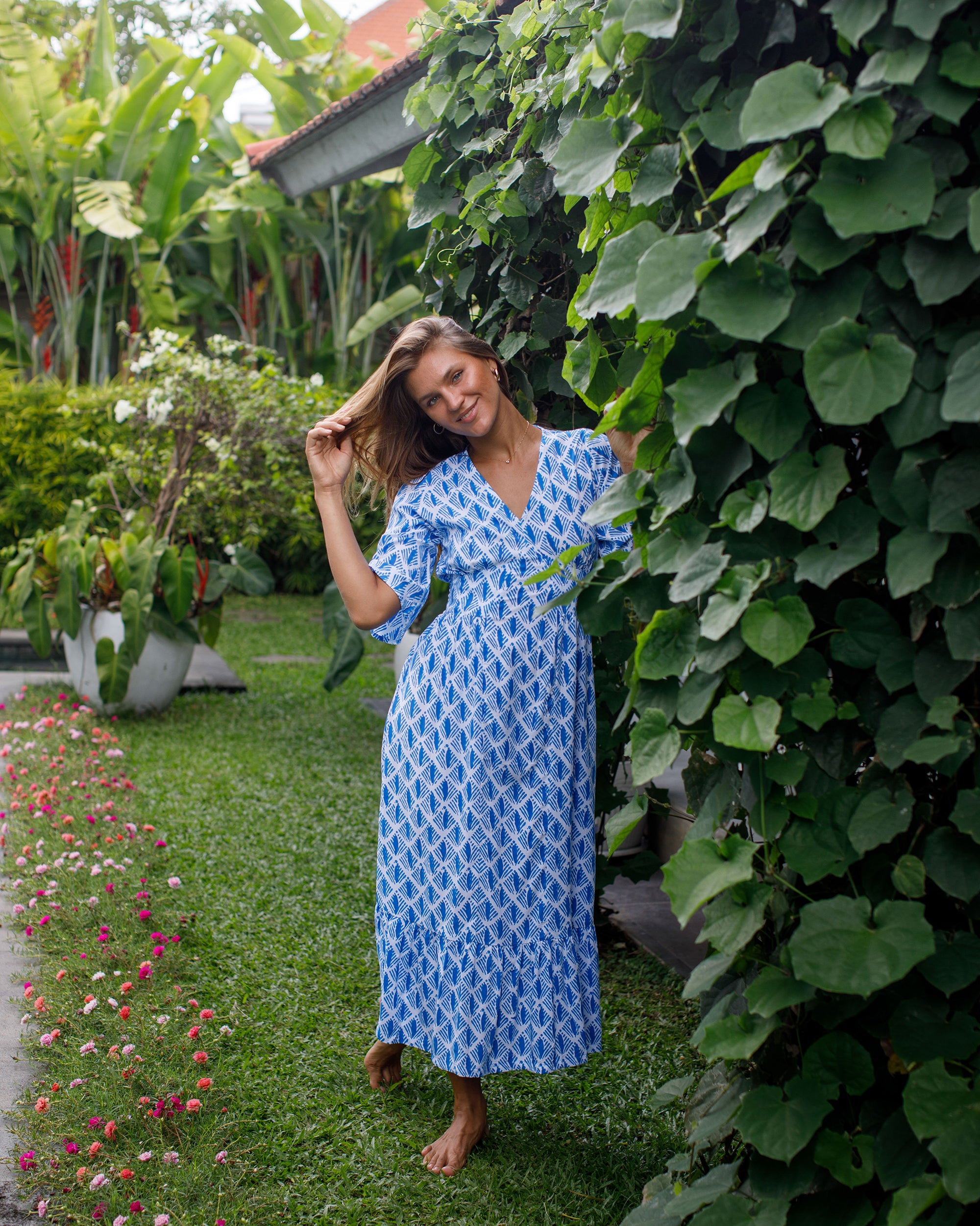 Willa Dress - Malibu Blue Arrow