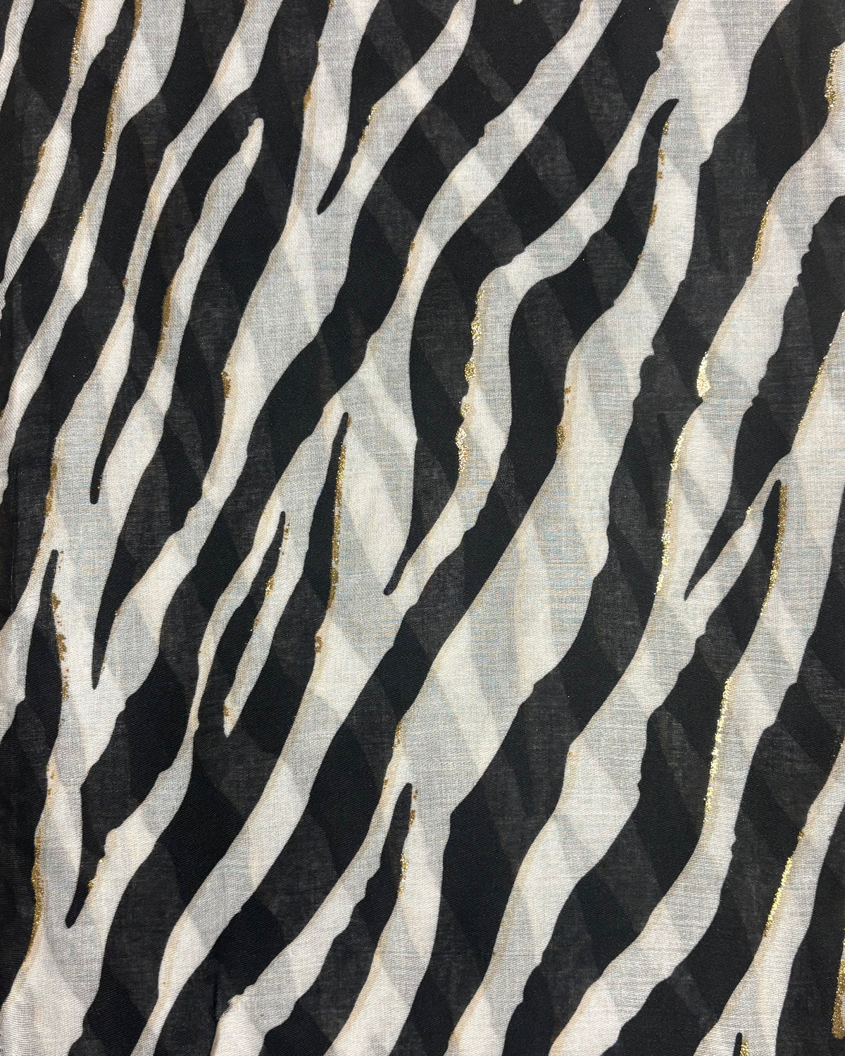 Black & Gold Zebra Scarf