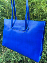 Carla Structured Tote Bag - Cobalt