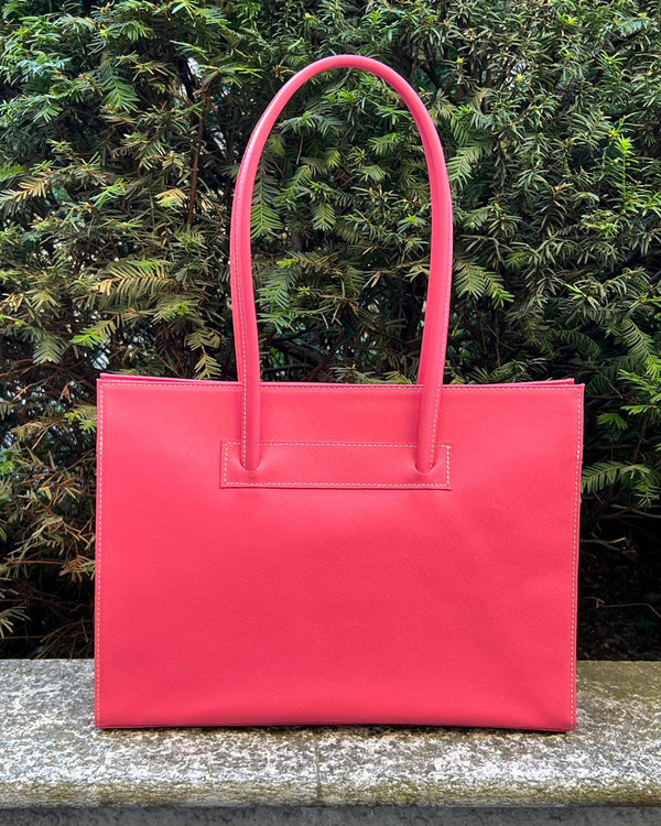 Carla Structured Tote Bag - Candy Pink