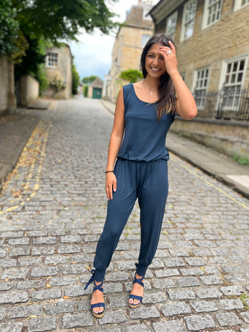 Delilah Jumpsuit - Navy