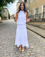 Joslyn Broderie Anglaise Maxi Skirt - White