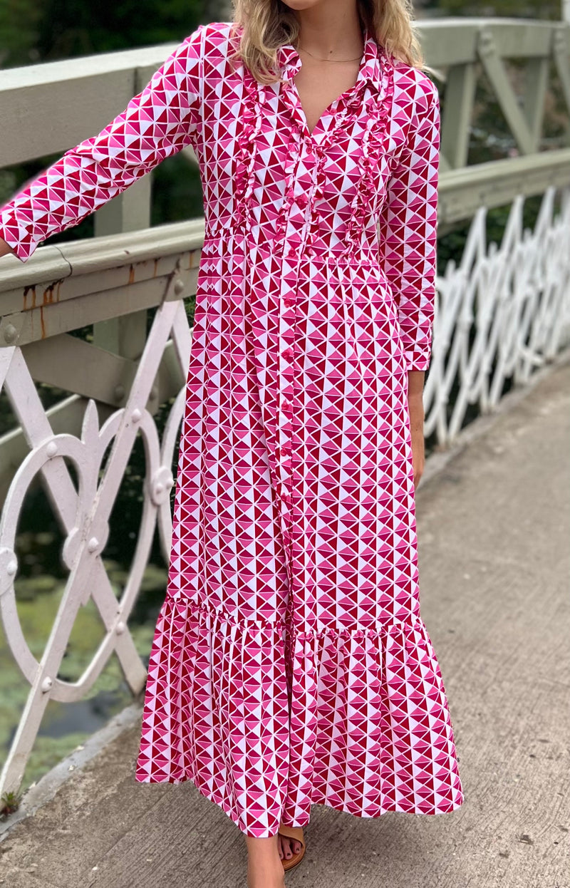 Mia Dress - Pink Triangle