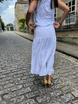 Joslyn Broderie Anglaise Maxi Skirt - White