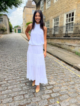 Joslyn Broderie Anglaise Maxi Skirt - White