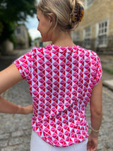 Amanda Top - Pink Triangle