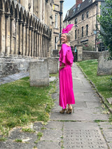 Wisteria Satin Maxi Skirt - Fuchsia
