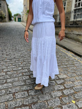 Joslyn Broderie Anglaise Maxi Skirt - White