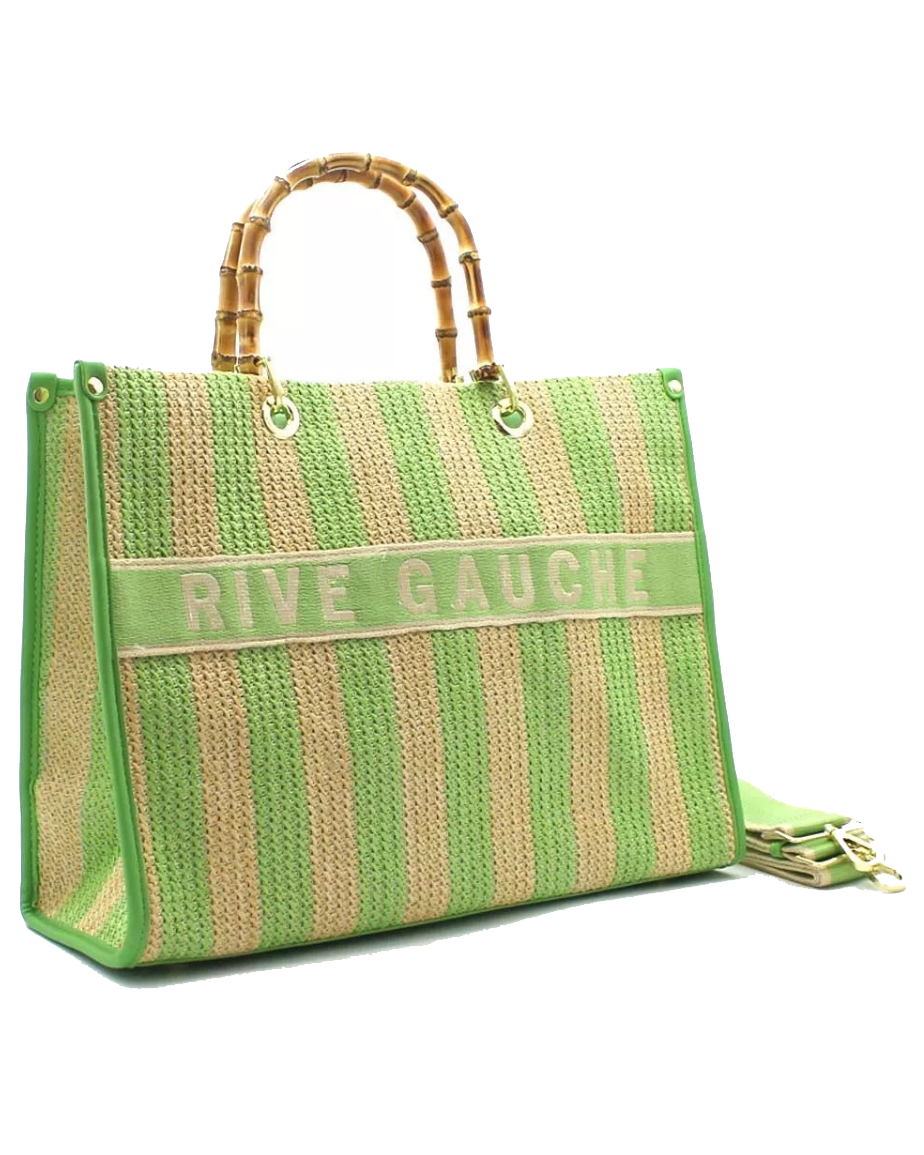 Rive Gauche Bamboo Tote - Green