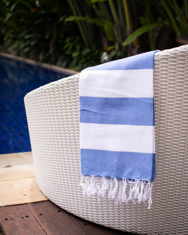 Turkish Towel - Stripy Blue