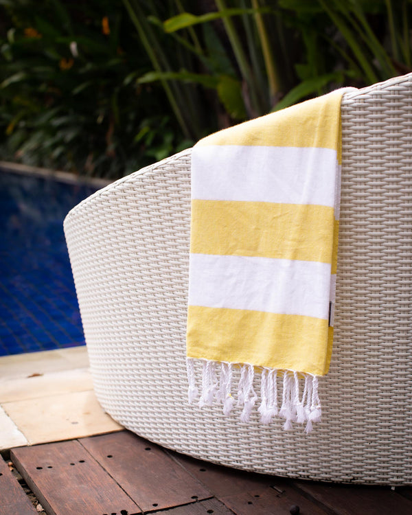 Turkish Towel - Stripy Yellow