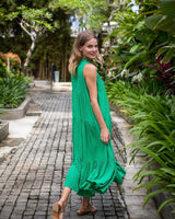 Cosima Dress - Green Crinkle